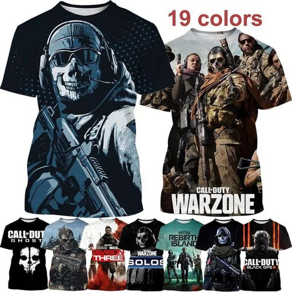 Call of Duty Warzone 3D Printed T-shirt Casual Summer Fashion Oversized Shooting Game Men and Women T-shirt Short Sleeve Top