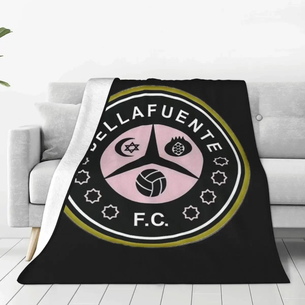 

Flannel Blanket Football Club Soft Warm Throw Blanket for Outdoor Travel Office Graphic Bedspread Sofa Bed Cover