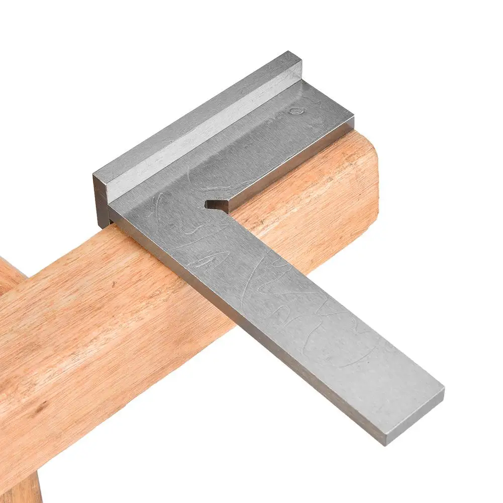 أداة قياس مهندس مسطرة زاوية من الفولاذ المقاوم للصدأ بزاوية 90 درجة للقياسات الدقيقة #5