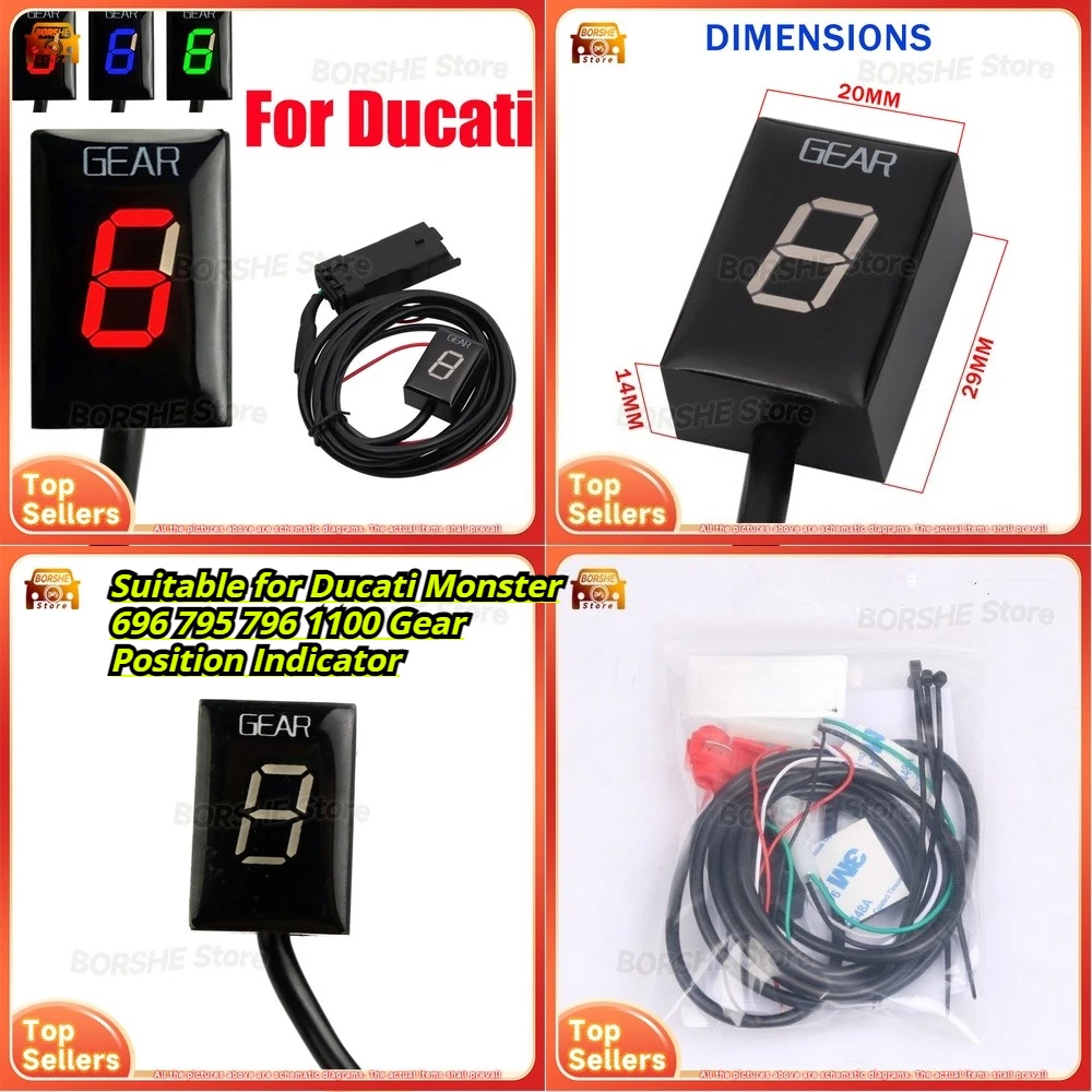 

Suitable for Ducati Monster 696 795 796 1100 Gear Position Indicator Display Meter for Motorcycle and Automotive Use
