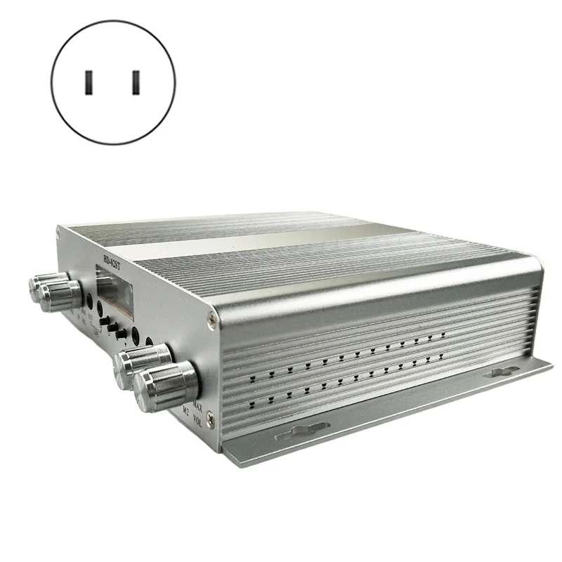 جهاز إرسال FM ABZW 25 وات ستيريو عالي الطاقة مع مدخلات ميكروفون مزدوجة 88-108 ميجا هرتز مضيف بث FM قابل للتعديل + قابس أمريكي