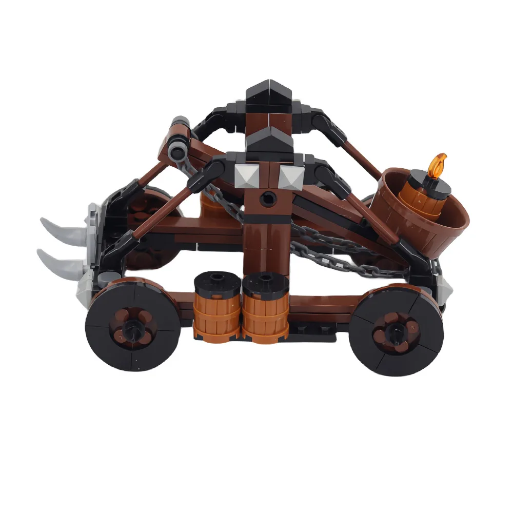 Middle Ages Military MOC Building Blocks Catapult Vehicle Siege Weapon Stone Throwing Machine Bricks Toys Compatible With LEGO