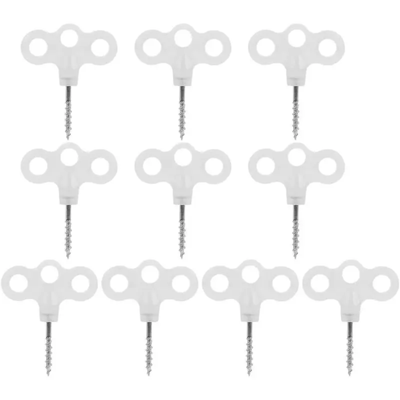 10Pcs Glowing Tent Pegs, Luminous 3-Eye Hook Rechargeable Ground Anchors, Camping Hiking Canopy Deck Board Secure Fixing Pegs