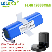 New 14.4V Battery Pack 12800mAh For XiaoMi Lydsto R1 Viomi S9 Roidmi Eve Plus Rechargeable Li-ion Battery Robot Vacuum Cleaner