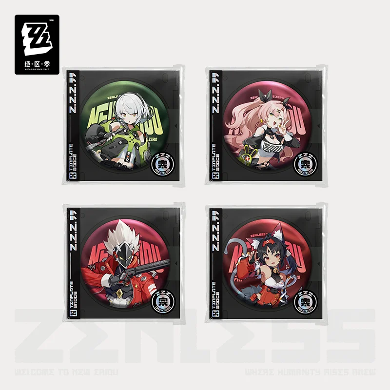 Zenless Zone Zero Mihoyo Official Products Von Lycaon Wise Belle Nicole Mihoyo Official Product Metal Badge Bag Clothing Pendant