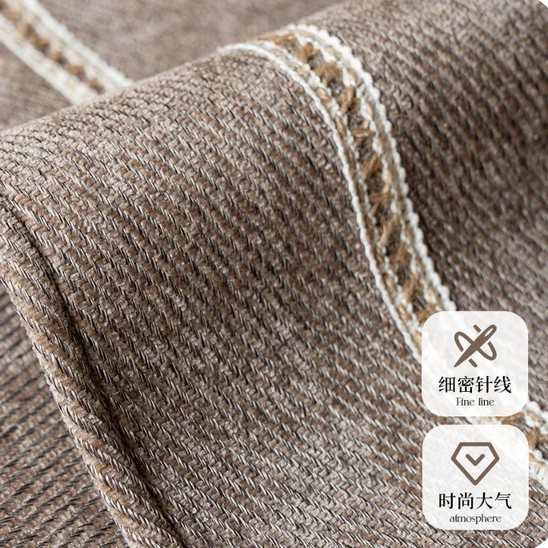 Solid Color Thicken Sofa Pad Soft Chenille Couch Cushion Exquisite Binding Edge Wear Resistant Scratch Proof Sofa Protect Cover
