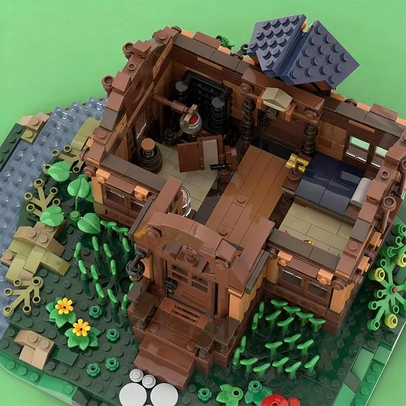 1564 PCS Construction Creek Hut - 21318 Boomhut Alternatieve bouw MOC Aanpassen Modulair bouwen DIY Jongensspeelgoed Kerstcadeau