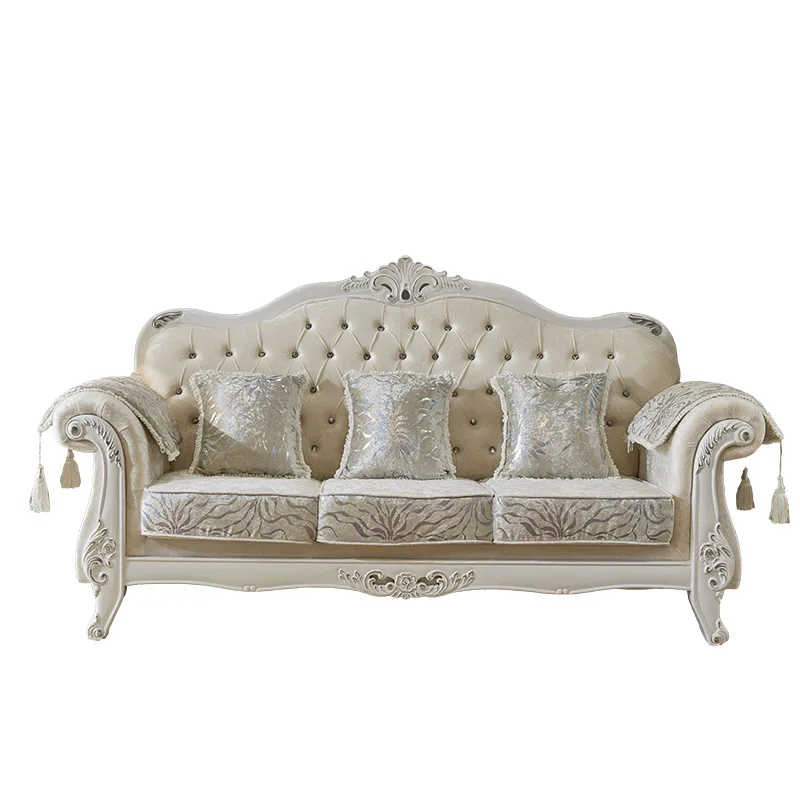 DSA Dreisitzer-Sofa für kleine Wohnungen, Stoffbezug, leichter Luxus, abnehmbar und waschbar, schlichtes Sofa