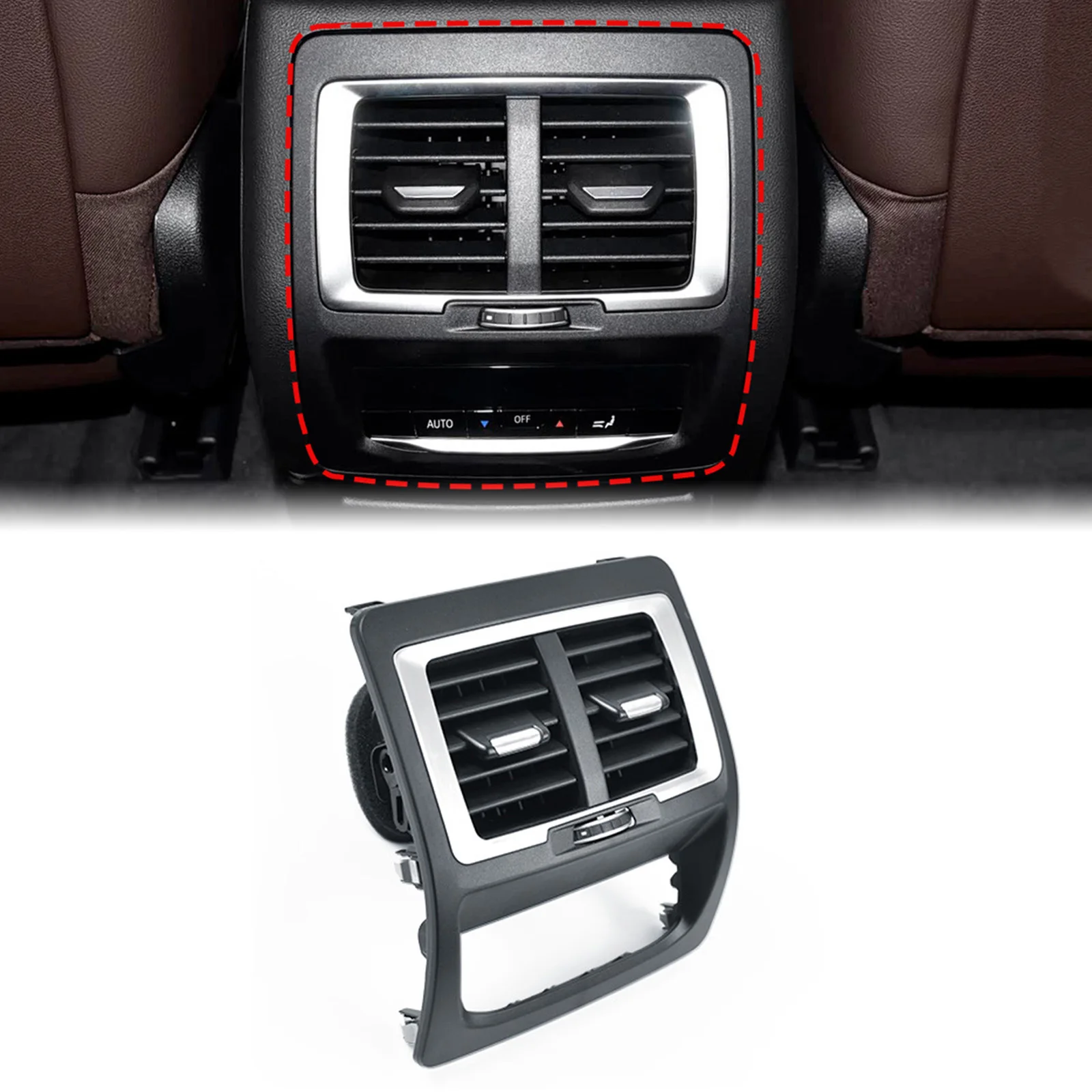 

For BMW X3 G01 X3 G08 ix3 G08 BEV X3M F97 X4 G02 Car Interior Rear Air Conditioning Vent Grille Outlet Assembly