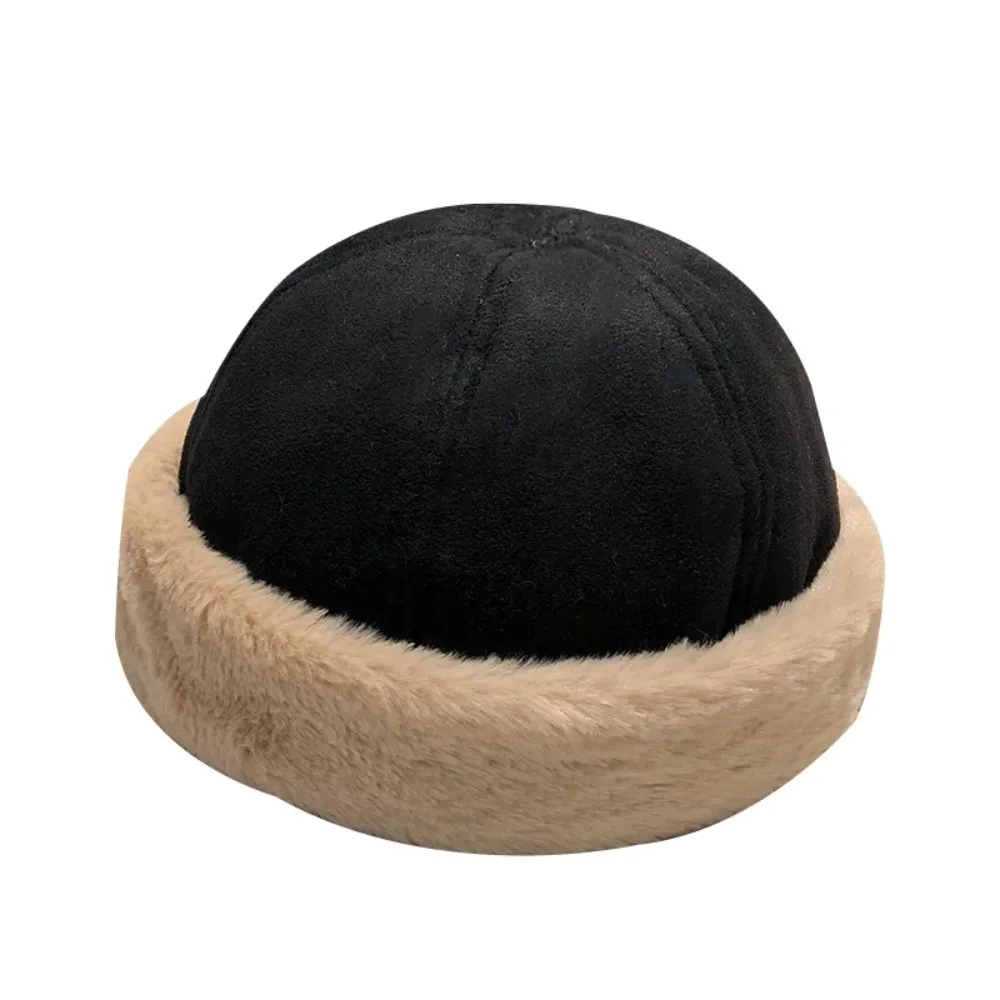 Winter Thick Hats Black Keep Warm Soft Felt with Peaked Top Korean Style Retro Versatile Plush Hat for Adults 6