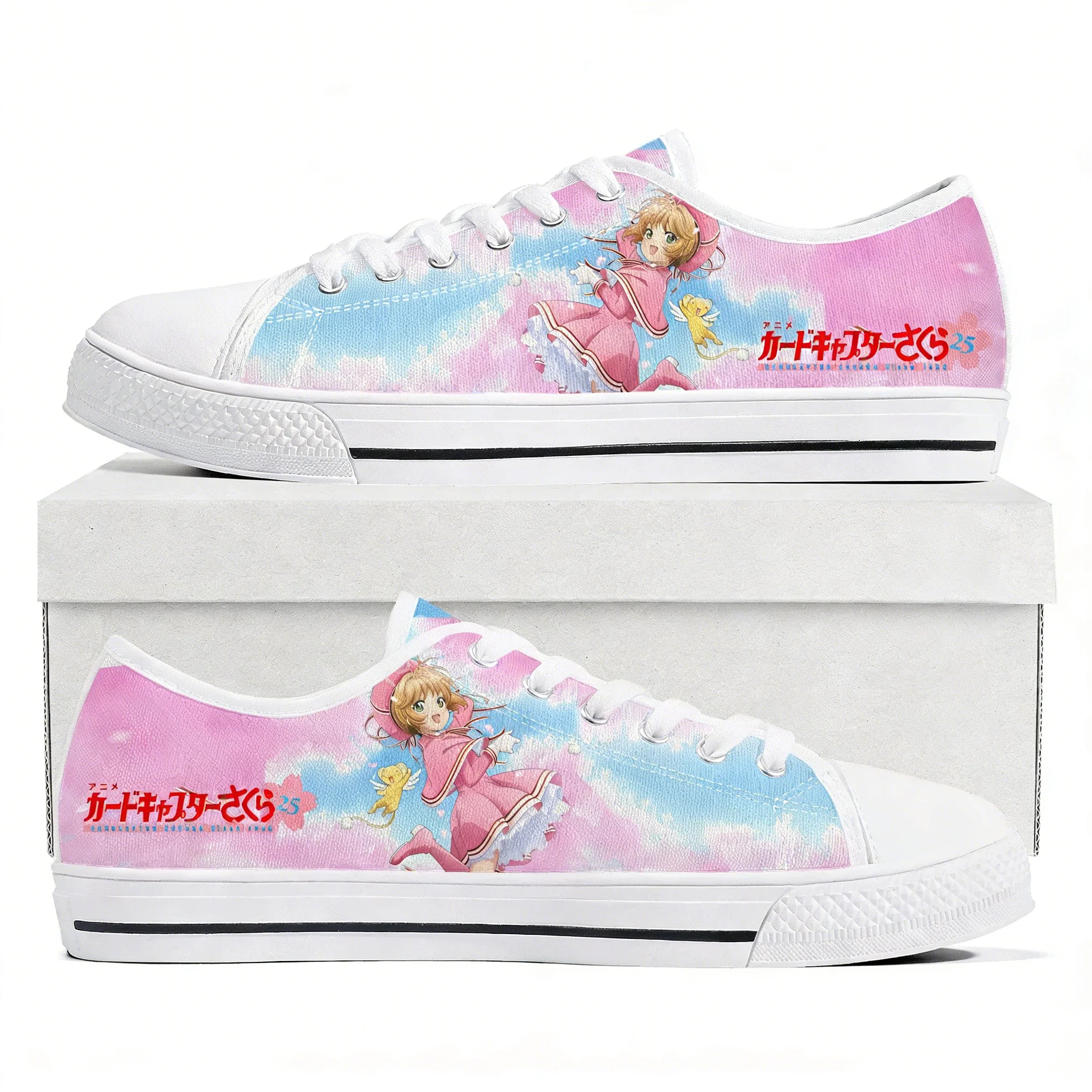 

Cardcaptor Sakura Sneakers Low Top Shoes Men Women Teenager Canvas High Quality Sneaker Custom Made Shoes Customize Shoe White