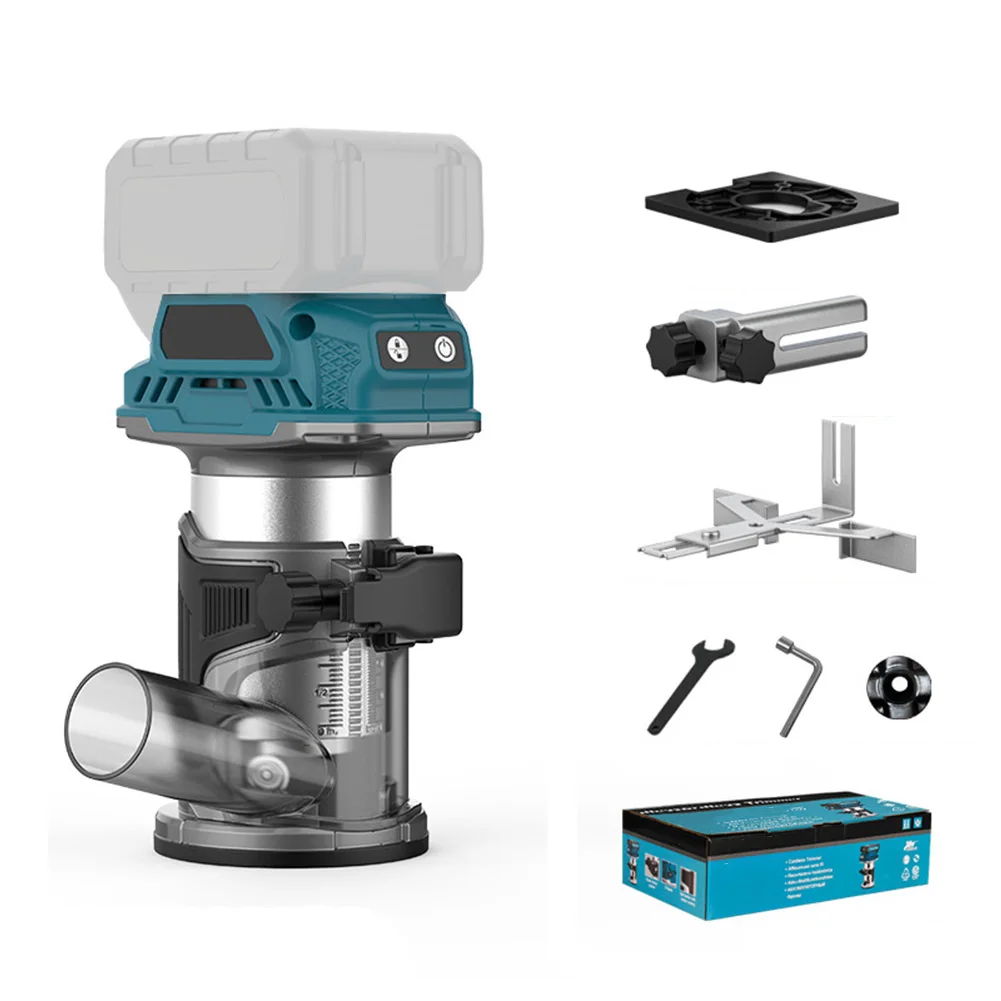 

Бесщеточный аккумуляторный фрезер 18В/21В для обработки дерева, легкий, с 6-ступенчатой регулировкой скорости, электронным управлением и быстрой регулировкой глубины