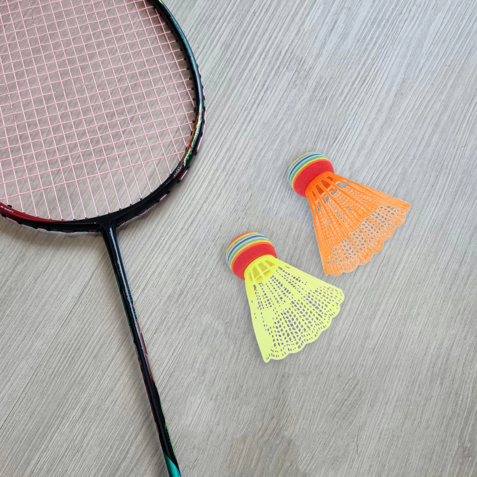 

12 Pcs Colored Badminton Inflatable Racket Rebound Shuttlecock Shuttlecocks