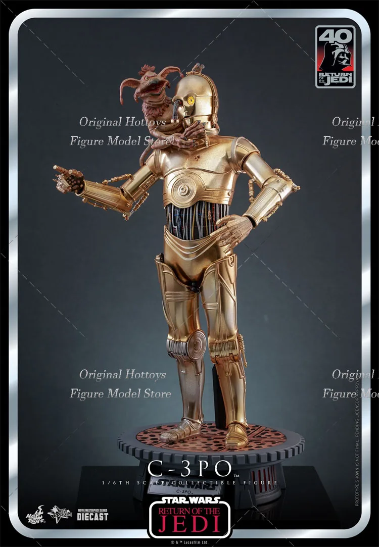 HOTTOYS HT HT 1/6 pria tentara bintang perang 3-kembali Jedi C-3PO Set lengkap 12 inci Model tokoh aksi