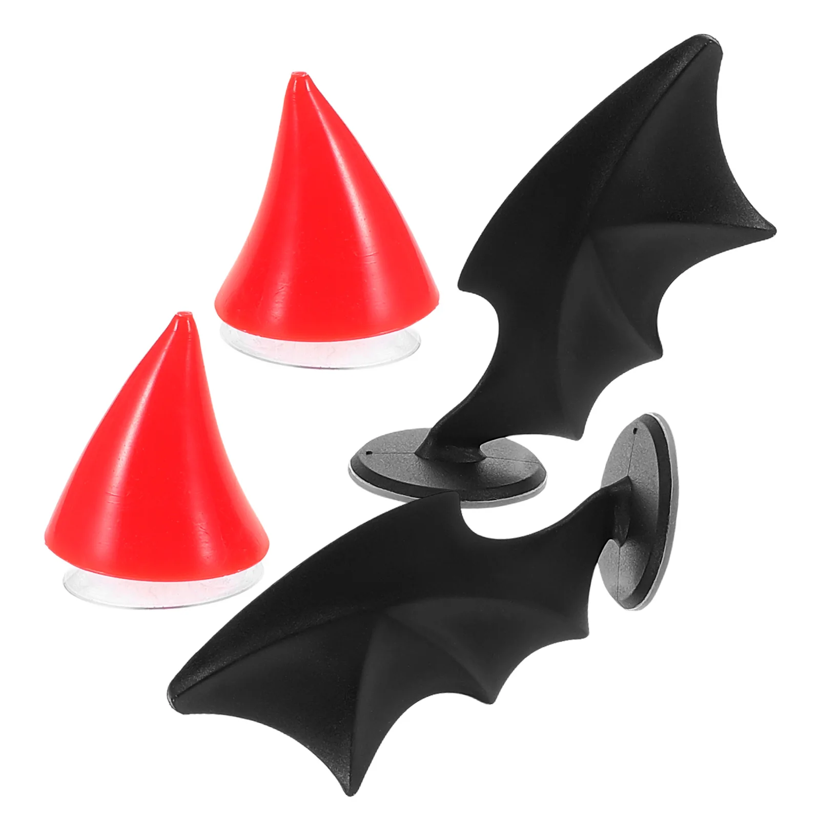 

4pcs Devil Horns Wings Cat Ears Suction Cup Topper For Motorcycle Bicycle Scooter Ride Accessories Decorations