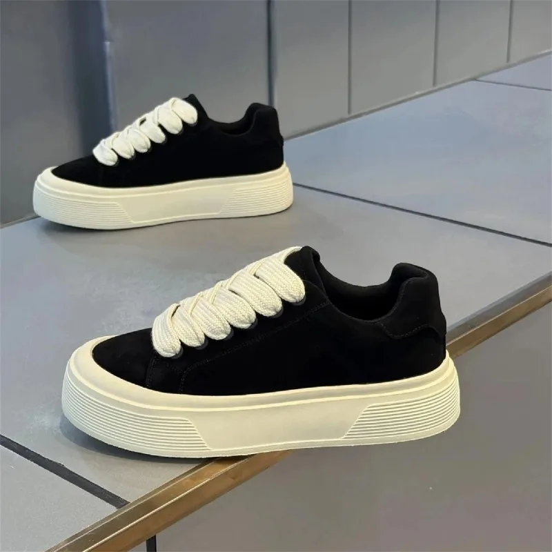 Men Casual Shoes Thick Bottom Heightening Soft Bottom Sports Shoes Men Leather Splicing Style Footwear Shoes for Men