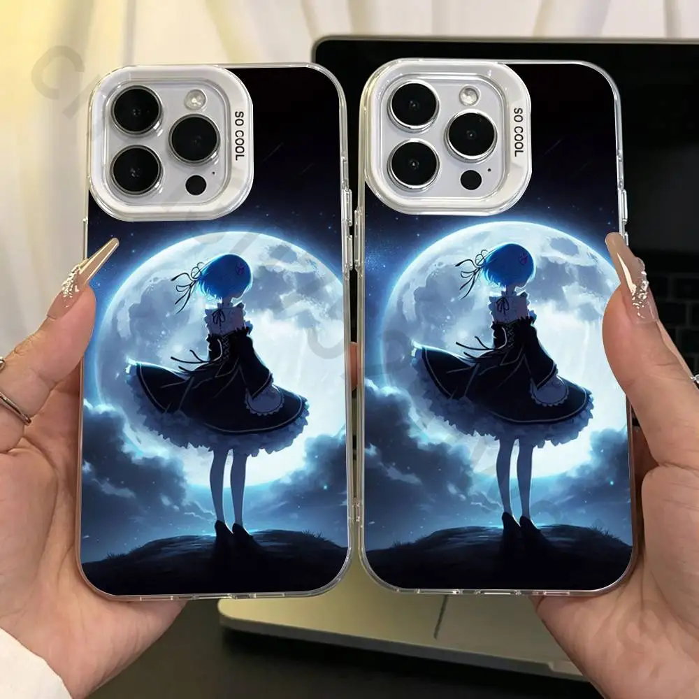 

Rem R-Re Anime Z-Zero Phone Case for iPhone 17 16 15 14 ProMax 13 11 Pro Max air Plus Matte IMD Laser Cover