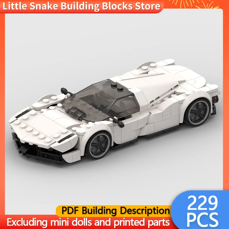 Speed Racing Car Model MOC Building Bricks High-Performance Supercar Modular Technology Gifts Holiday Assemble Children Toy Suit