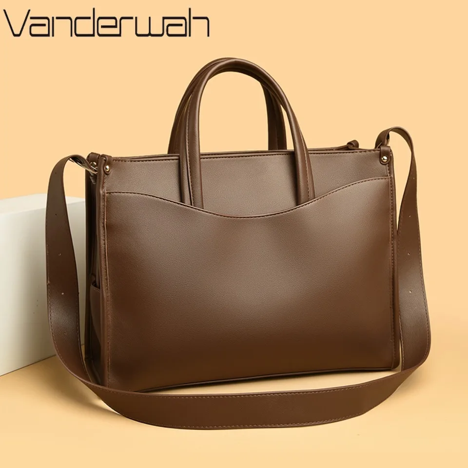 Luxury Large Handbags for Women 2026 New High Quality Soft Pu Leather Tote Bag Designer Fashion Ladies Shoulder Crossbody Bag