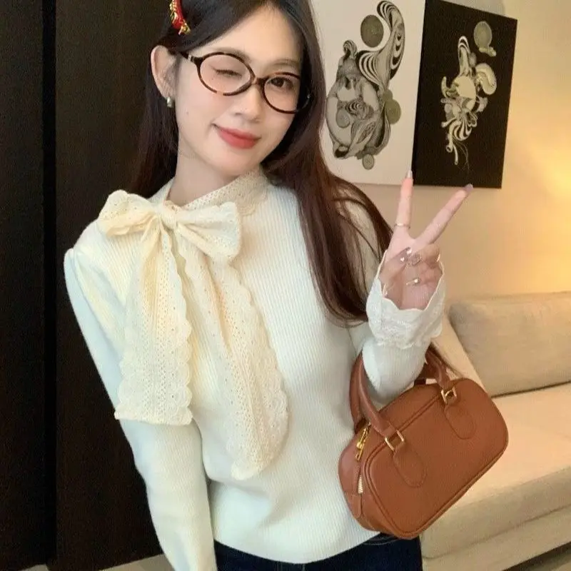 Swetry Bluzy Pulowery Damskie Golfy Mankiety Postarzany Wygląd Koncert Festiwal Codzienne Alternatywny Rock Punk Grunge Y2K Krój