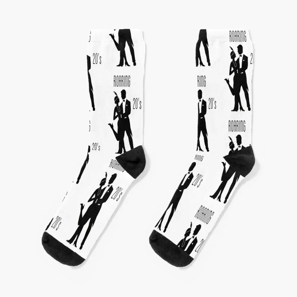 

Roaring 20's Couple Dancing The Charleston Socks custom sports summer anti slip football aesthetic Luxury Woman Socks Men's