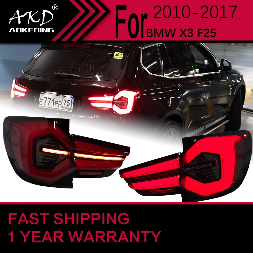 Car Lights for BMW X3 F25 LED Tail Light 2010-2017 F25 Rear Stop Lamp Brake Signal DRL Reverse Automotive Accessories