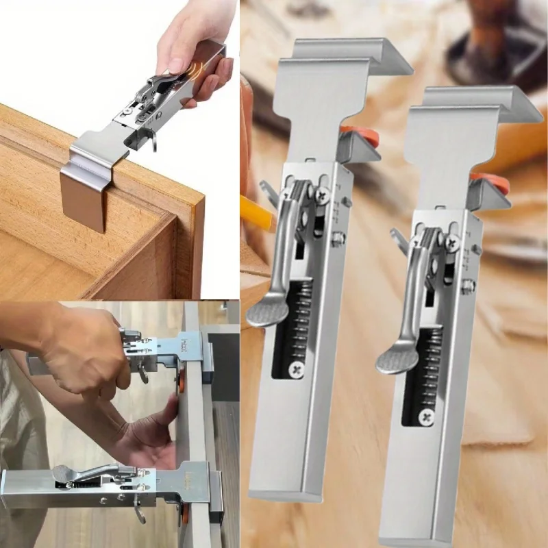 

Quick mech tools Panel Fixing Clamp For Interiors, Adjustable Drawer Fixing Clip, Universal Stainless Cabinet & Woodworking Tool