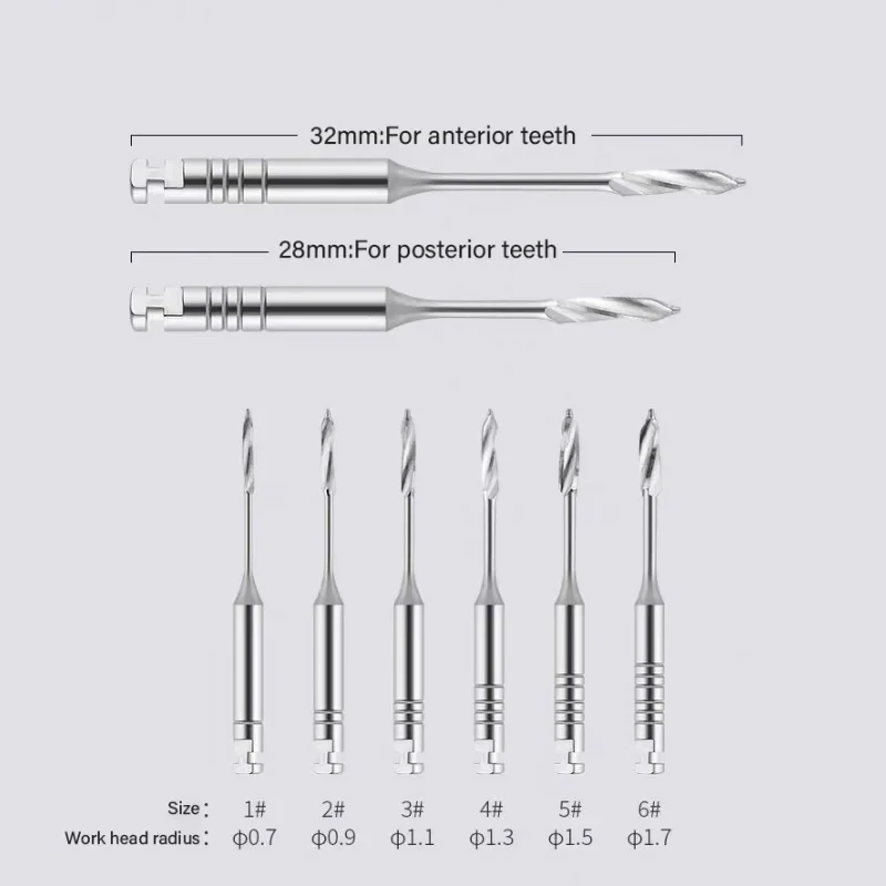 6 sztuk/paczka dentystyczne bramki endodontyczne wiertła Peeso rozwiertaki obrotowe 32mm/28mm pilniki endodontyczne ze stali nierdzewnej