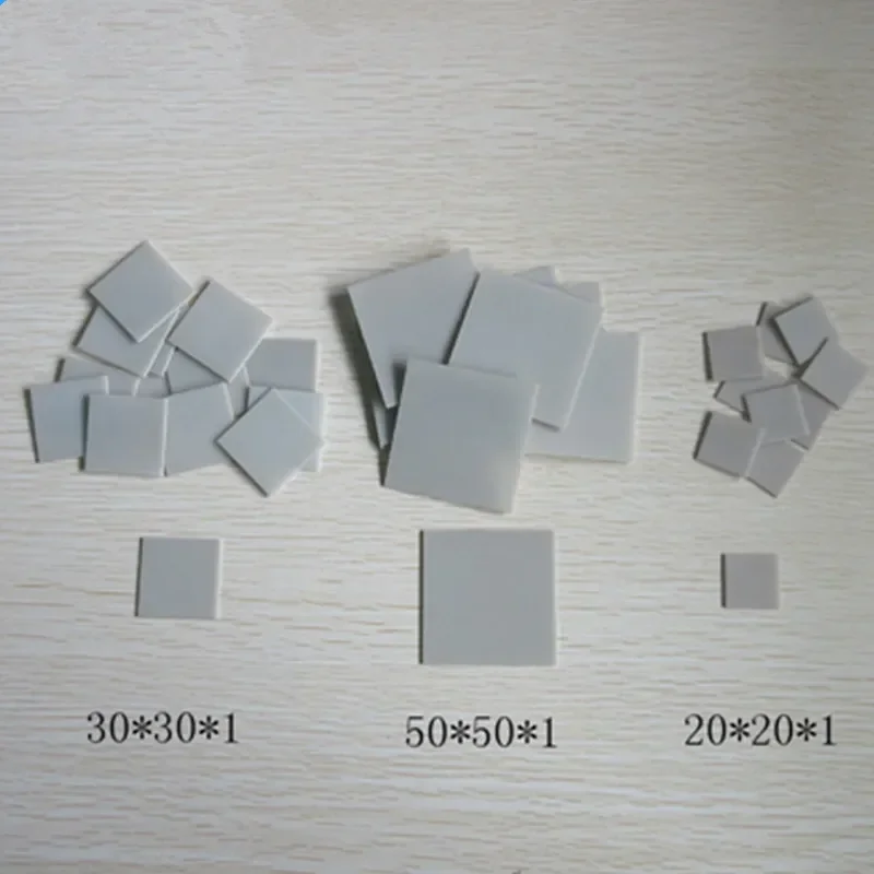 ALN aluminium nitride ceramic plate 3.6x3.6 / 50x50 without hole thermal conductivity ceramic base substrate sheet