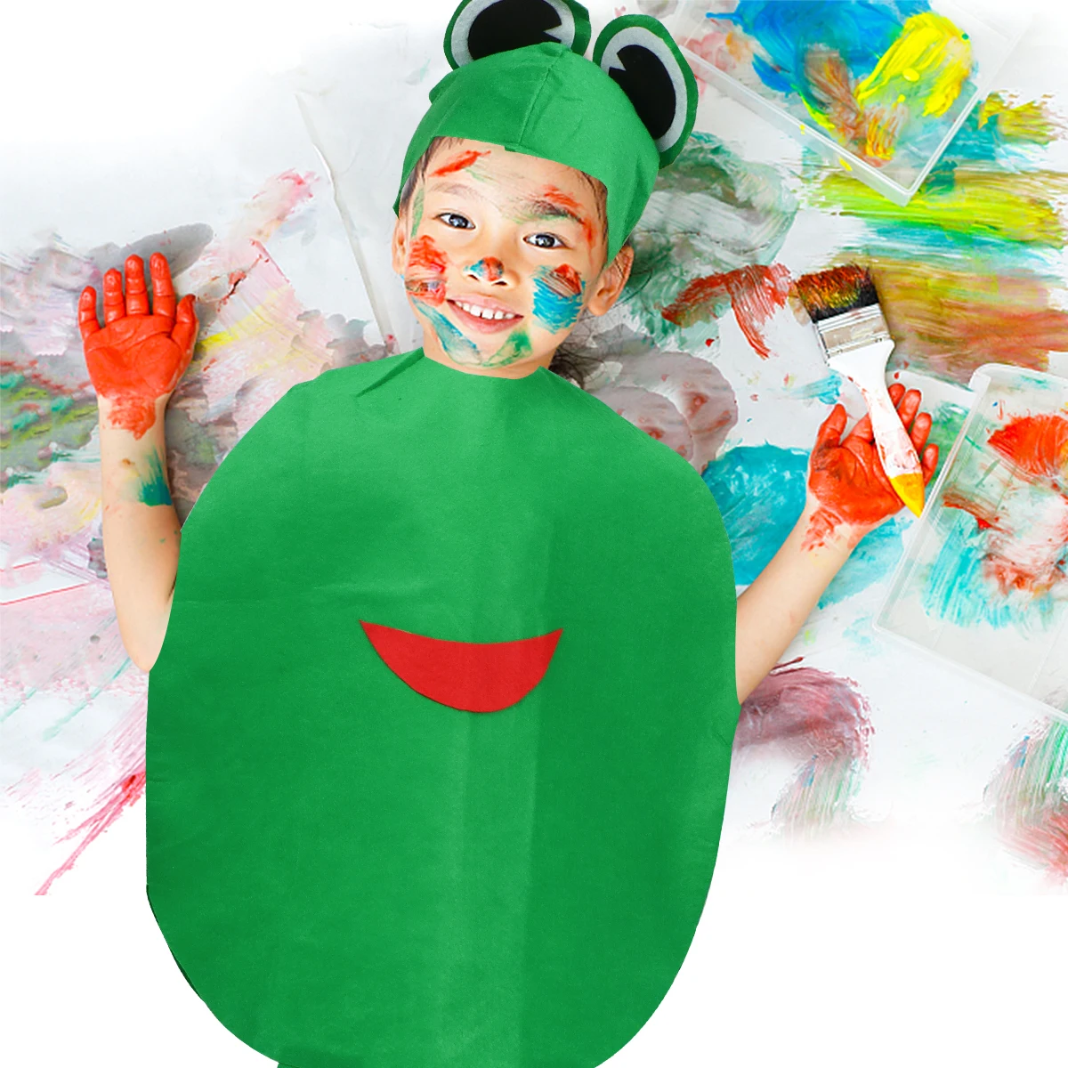 

2pcs Frog Clothes for -Friendly Costume Set Adorable Dress Up Props Trendy Children Outfits Unique Animal Clothing Play