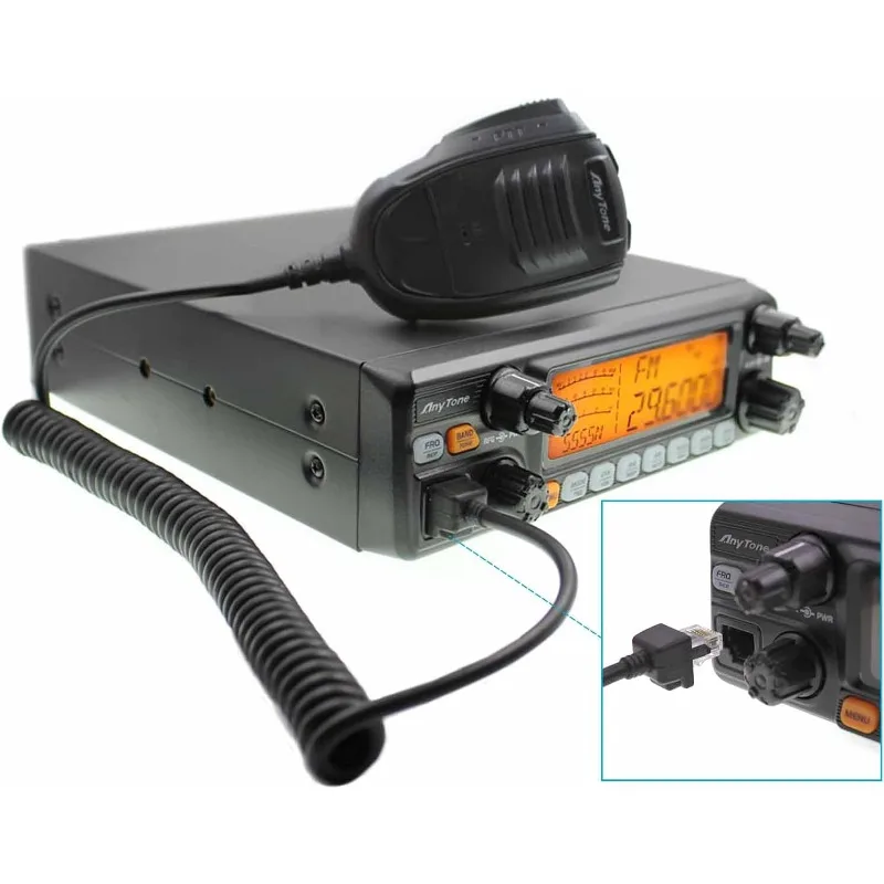 AnyTone AT-5555N II Radio mejorada de 10 metros de alta potencia AM 60W/FM 45W/SSB 60W transceptor móvil para camión