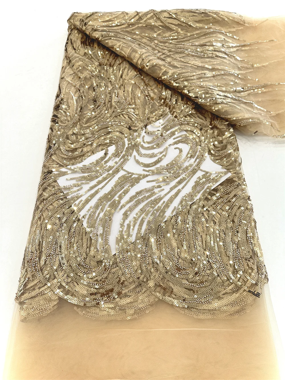 

Sequin Tulle Lace for Evening Party Dresses Nigerian Embroidery Lace African French Beads 2025 High Quality New Luxury Wedding