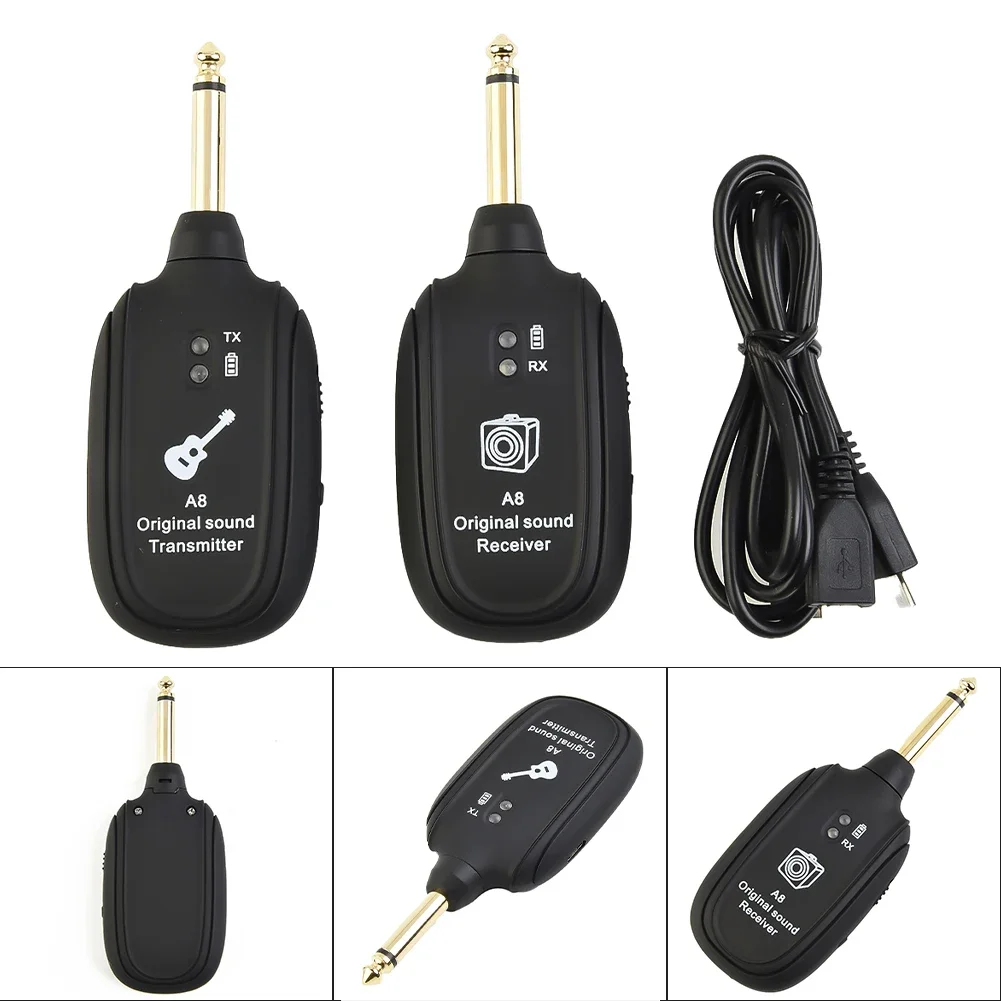Wireless Guitar System with UHF Technology 30m Range Rechargeable Battery for Musicians Seeking Flexibility and Sound
