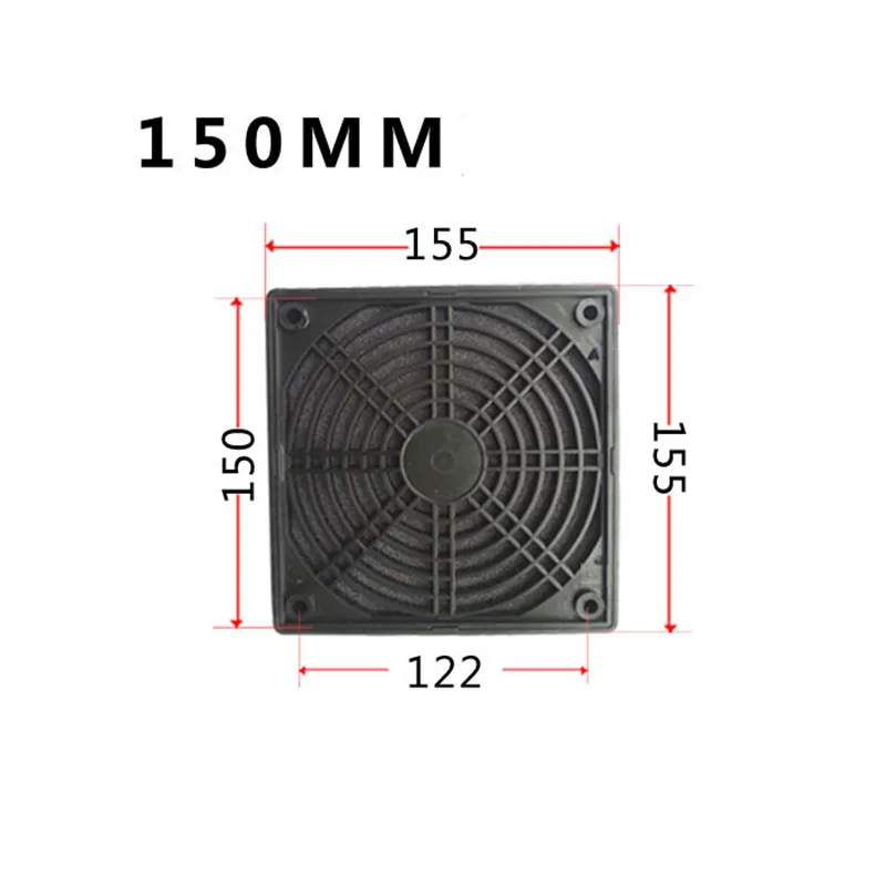 40 mm 50 mm 60 mm 70 mm 80 mm 90 mm 110 mm 120 mm 150 mm 172 mm 200 mm Lüfterschutz Staubnetz Schutznetz – Detail 11
