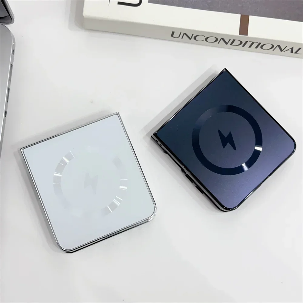 고품질 도금 자석 메탈릭 페인트 케이스 삼성 갤럭시 Z 플립 7 FE 6 5 4 3 무선 충전 슬림 충격 방지 커버