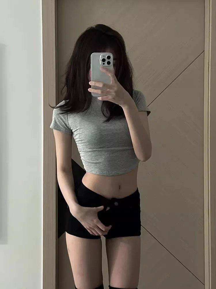 Shorts für Damen, Baseball, gestreift, Retro-Stil, amerikanischer Stil, hohe Taille, Denim, roher Rand, lockere Passform, weites Bein, Vintage Campus Preppy