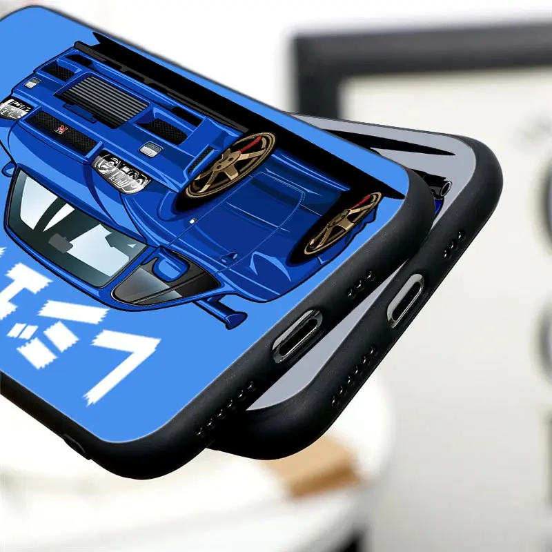 Крутой мужской спортивный автомобиль JDM GTR с мультяшным рисунком чехол для телефона Apple iPhone 16 15 14 13 12 11 Pro Max XR XS Max 8 Plus задняя крышка чехол