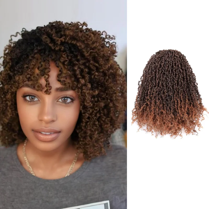 

Синтетические волосы Yanky Twist, плетение крючком, пружинные косички PILLUGER Yaki Twists, 6 упаковок (1B/T30)