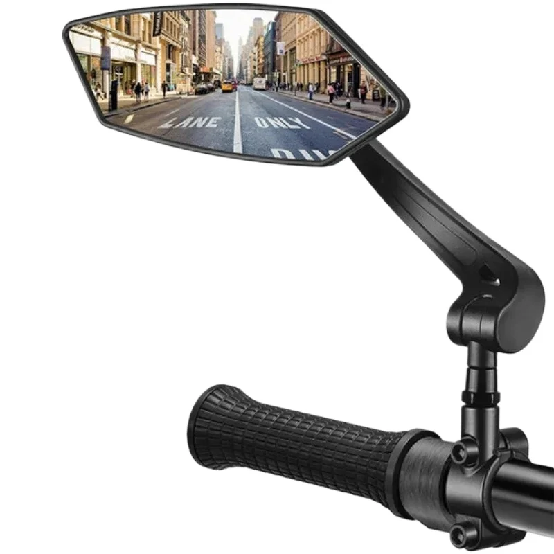 AliExpress MTB Rearview Mirror Flat Bicycle Handlebar Mirror 360 Degree Adjustable Cycling Safety Mirror for Electric Bike Accessories
