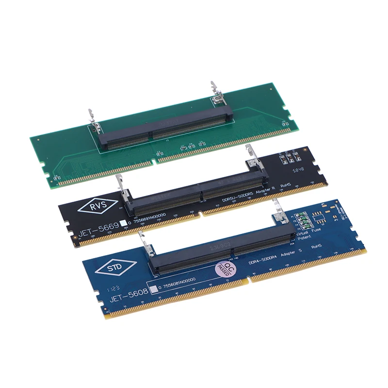 Laptop SO-DIMM Memória para Desktop Adapter, Card Converter, Conector RAM, 1Pc, DDR3, DDR4, DDR5