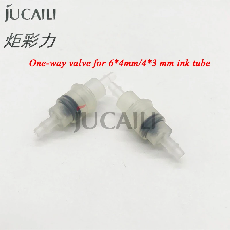 

JCL 2pcs 1 Way Non-return Hose Pipe Valve Plastic Ink Tube Connector for Allwin Flora Xuli Eco Solvent Flatbed Printer