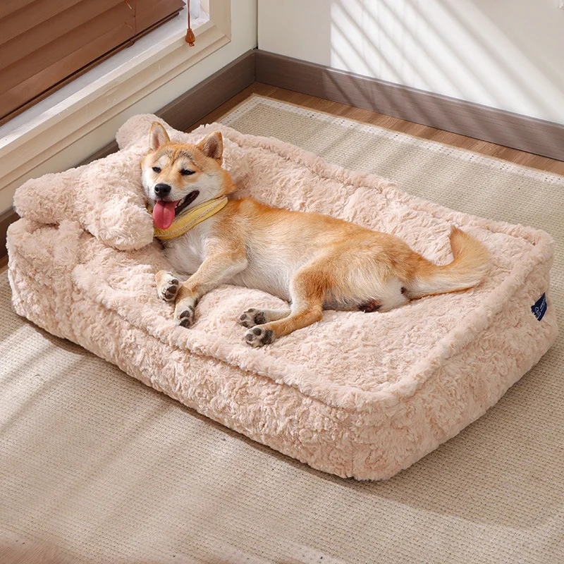 Cat Bed Winter Warm Pet Sleeping Mat for Small Medium Dogs Cats Soft Cozy Cat Sofa Non-slip Removable Dog Kennel Pet Supplies