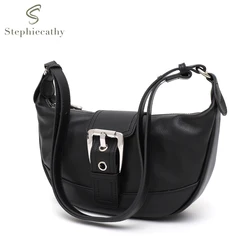 Borsa a tracolla Hobo in vera pelle da donna di Design di moda di marca borsa a tracolla con fibbia di lusso a mezza luna borsa Casual quotidiana a tracolla