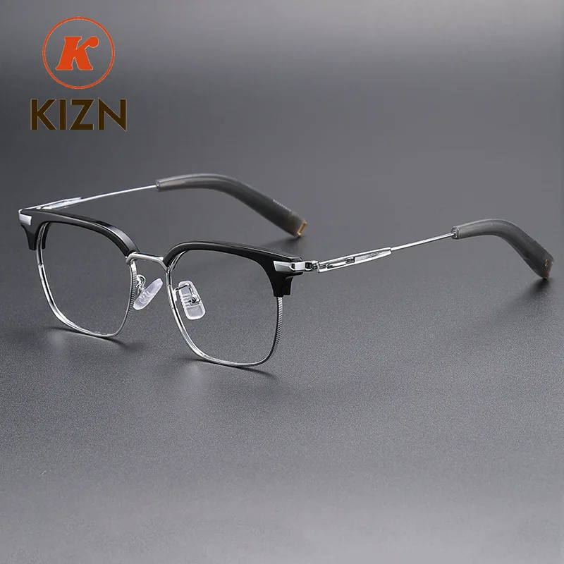 

Men's Retro Eyebrow Lenses Myopia Multifocus Eyeglasses Glasses Optical Glasses Titanium Transition Prescription Anti Blue Light
