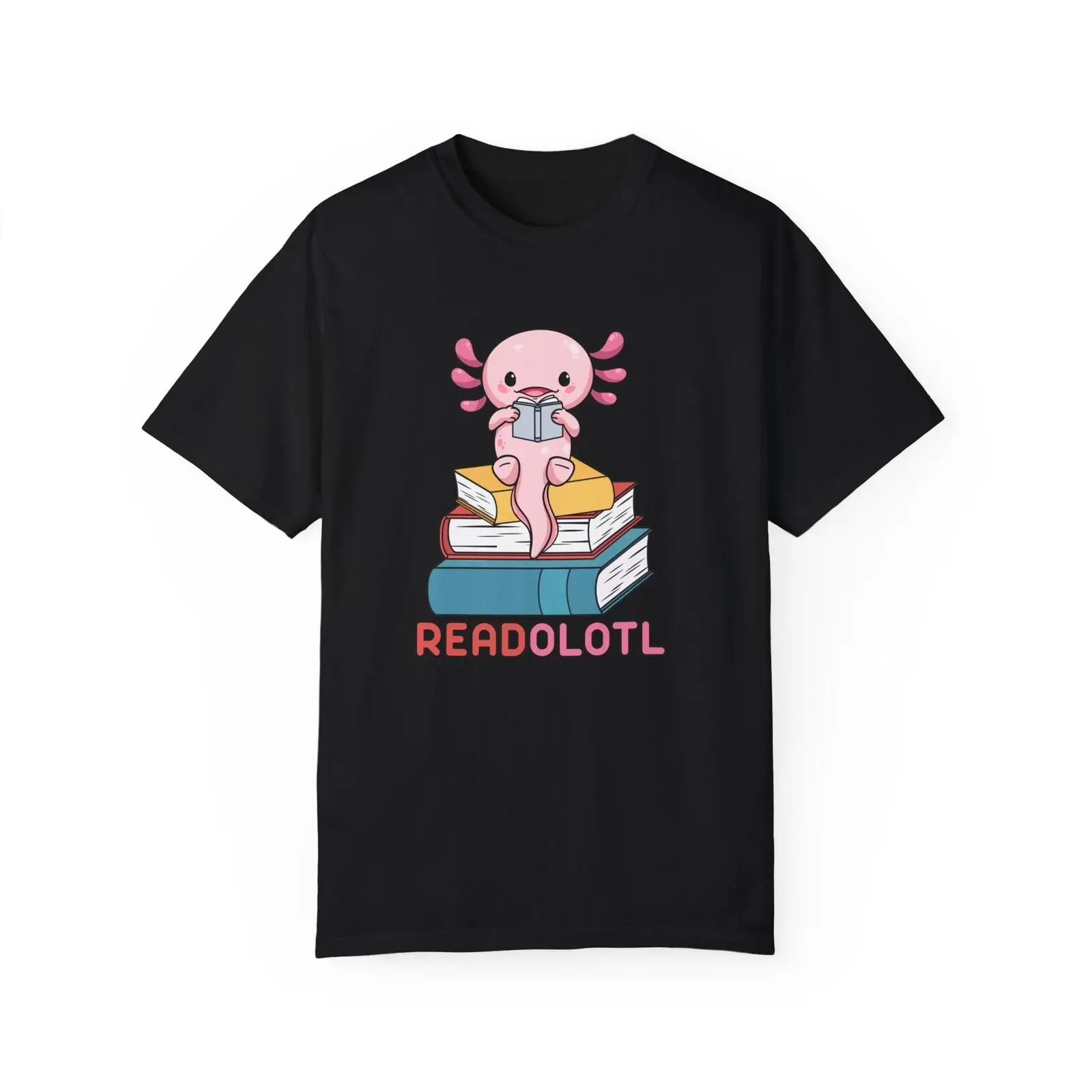 Readolotl Axolotl Reading Books Tshirt