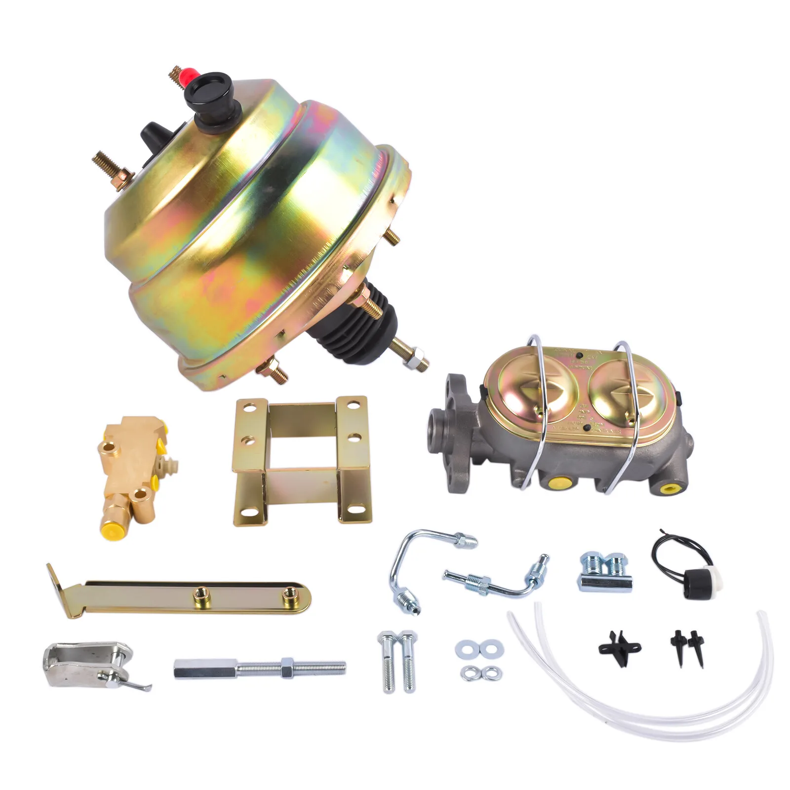 AP02 Front Power Disc Brake Conversion 8 Inch Dual Booster For Chevy Bel Air 1955 1956 1957 One-Fifty Series Two-Ten Series