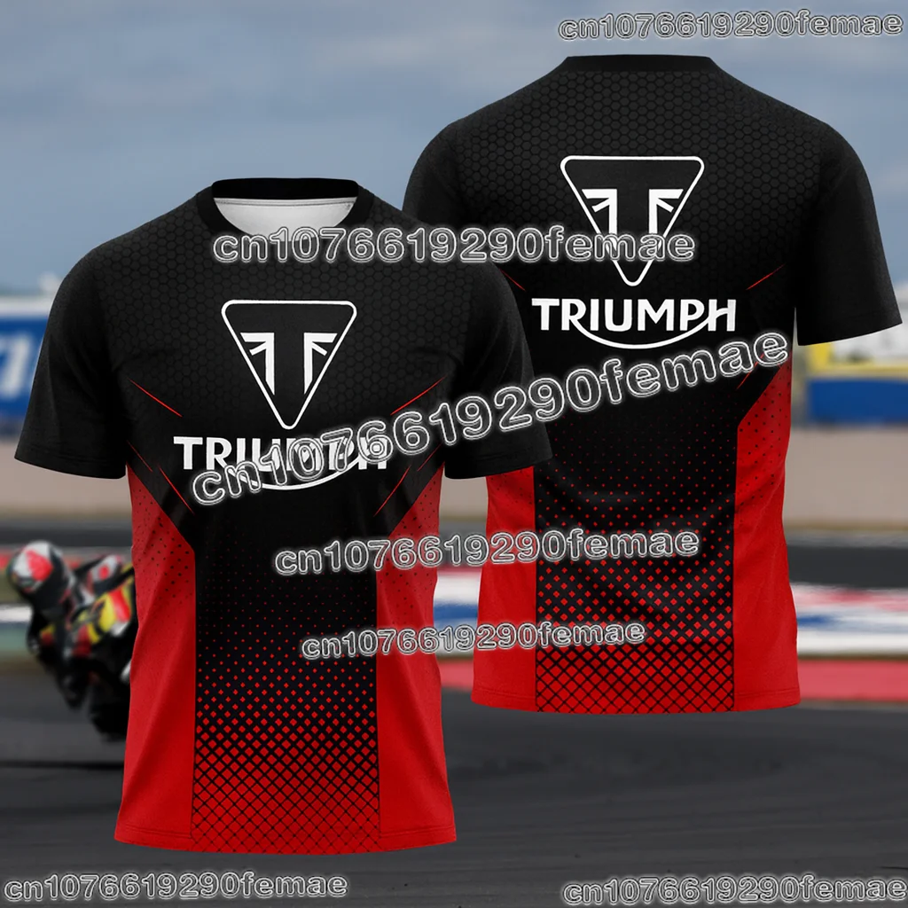 

Triumph Motorcycle T-shirt High Quality Graphic Print Casual Summer Streetwear Biker Fashion Short Sleeve Top