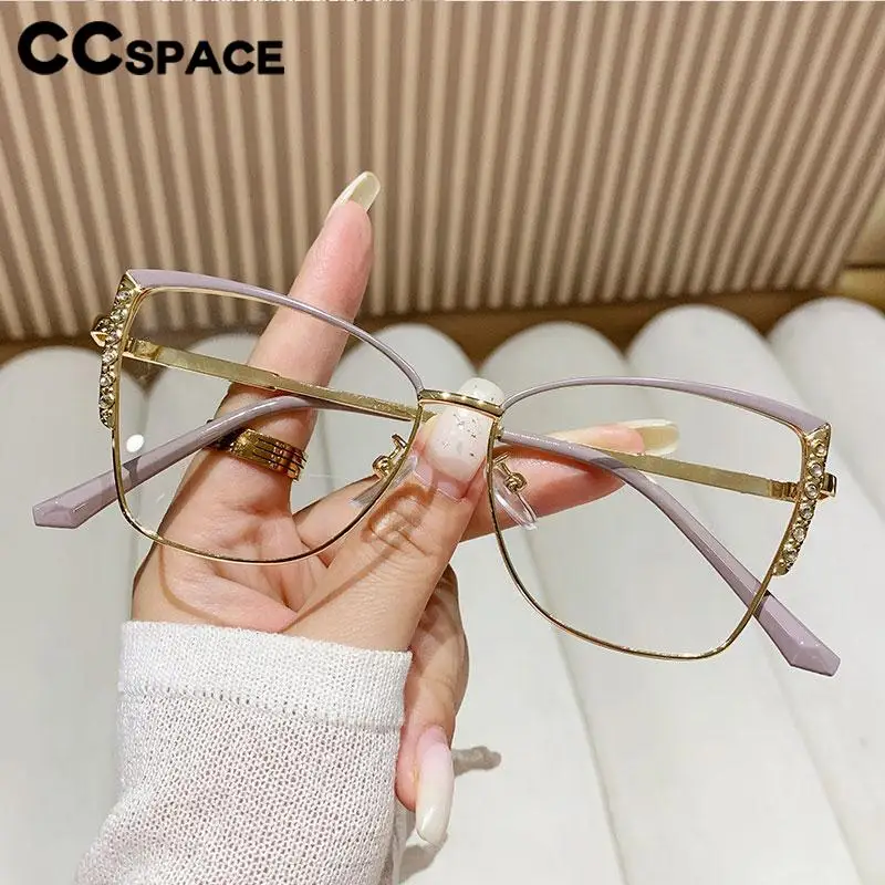 B57496 Metal Cat Eye Anti Blue Light Reading Glasses Women Fashion Casual Optical Presbyopia Eyeglasses +50+100+150+200+300+350