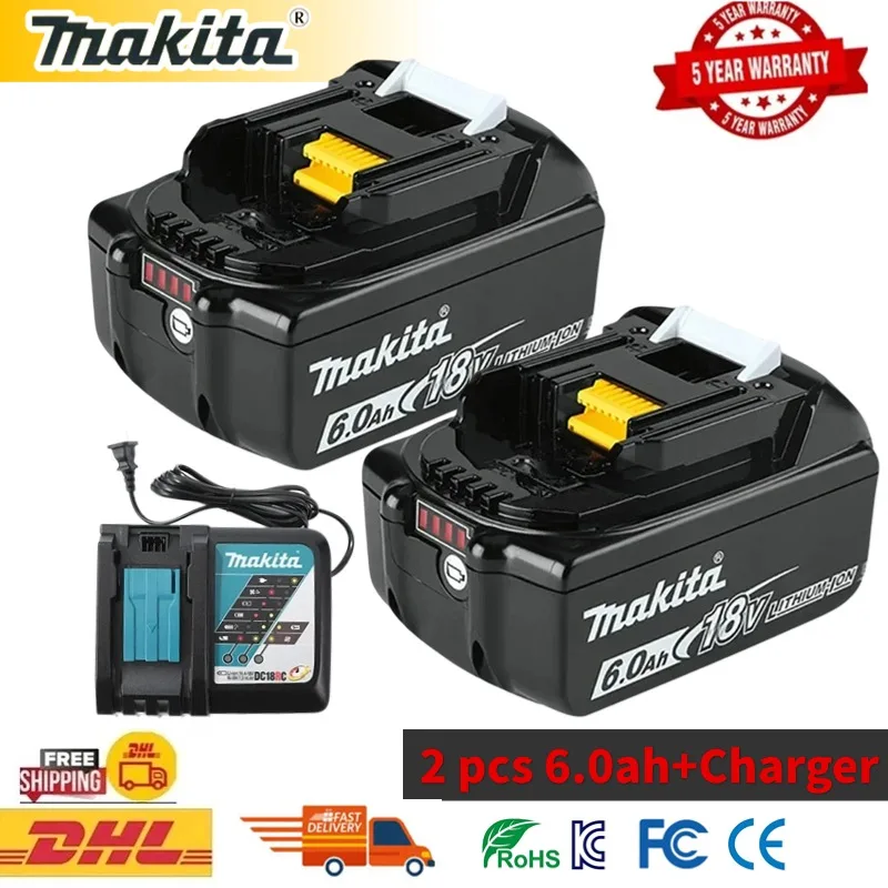 

2024 latest 18V Makita 3.0/5.0/6.0Ah BL1860 BL1850B BL1850 BL1840 BL1830 BL1820 BL1815 LXT-400 lithium battery replacement