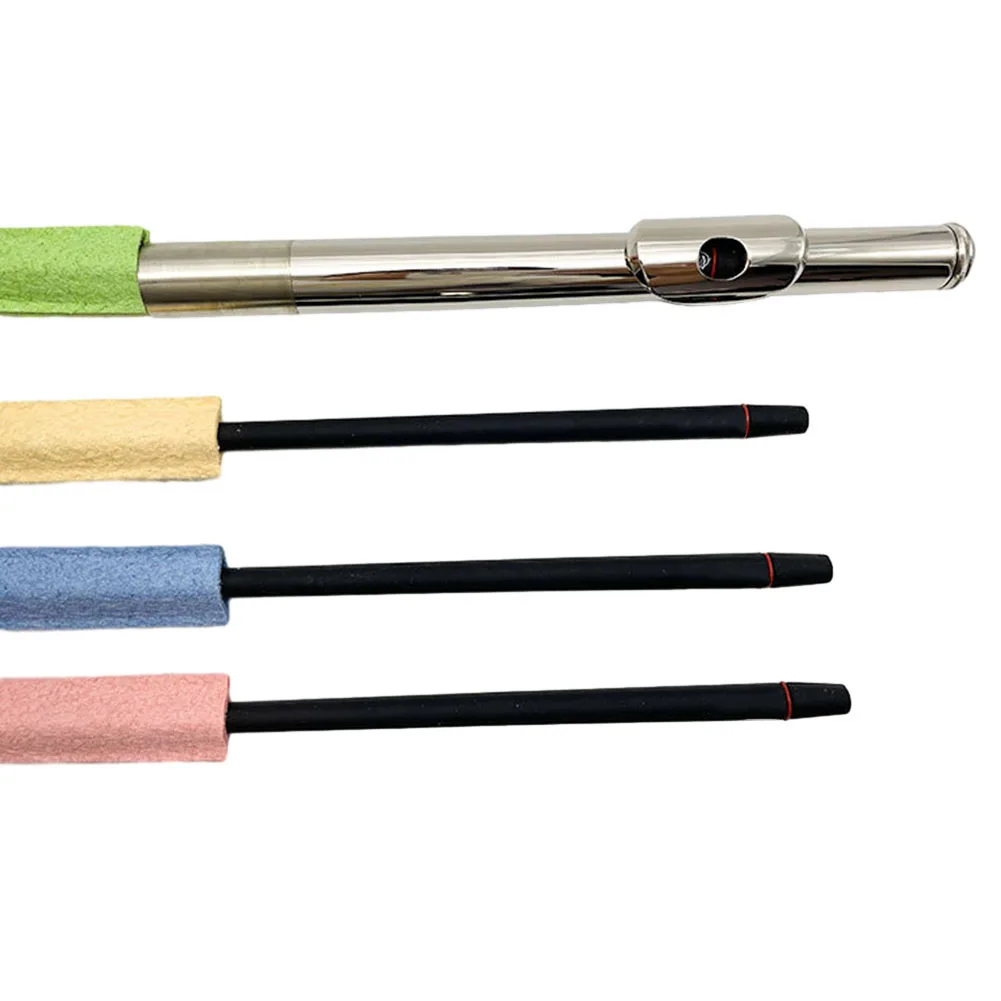 

Профессиональная ткань для чистки флейты с силиконовым стержнем для очистки целеной внутренней полости и обслуживания инструментов